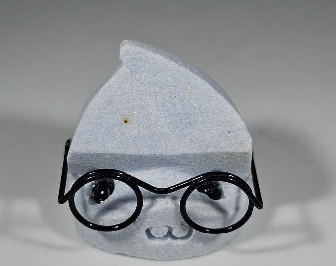 Angelite Pet Rock Carving
