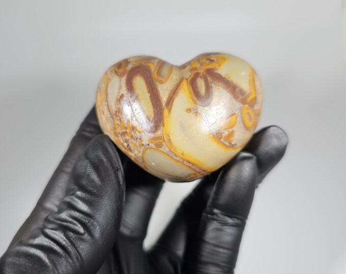 Bamboo Jasper Heart Carving