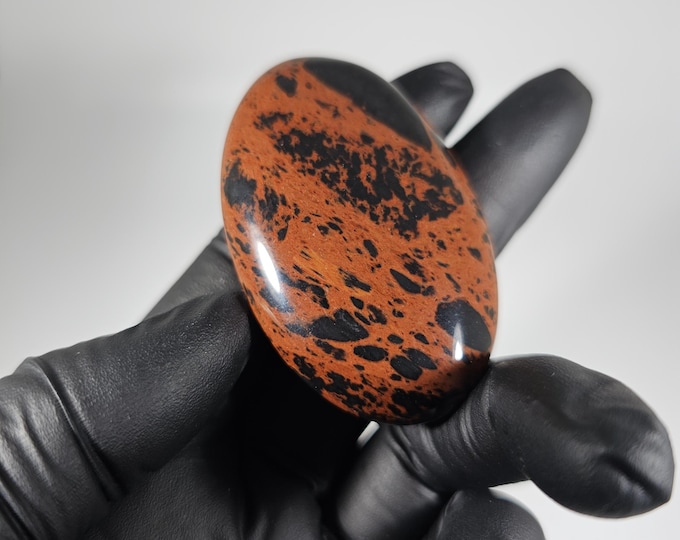 Mahogany Obsidian Palm Stone