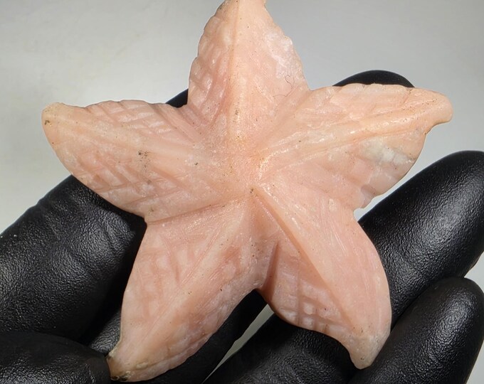 Pink Opal Starfish Carving