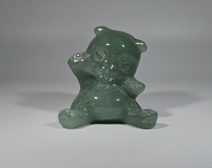 Green Aventurine Bear Carving
