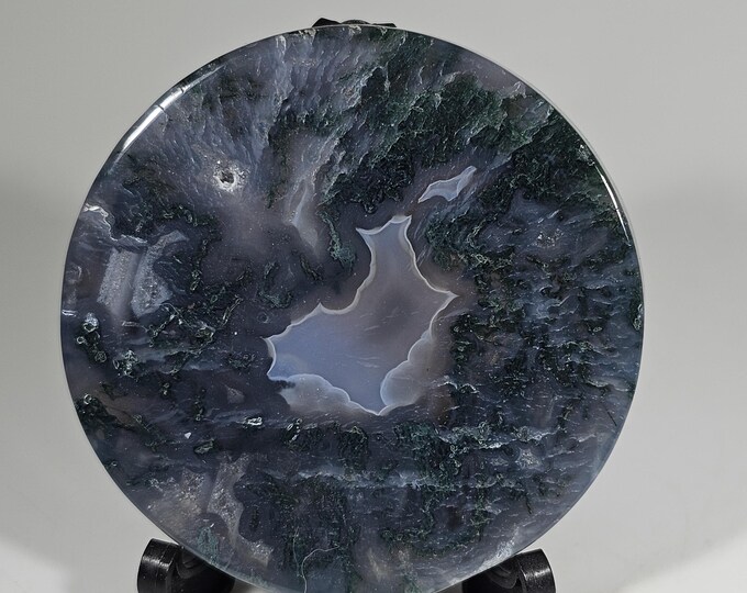 Moss Agate Circle Slab