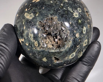 67mm Druzy Ocean Jasper Sphere