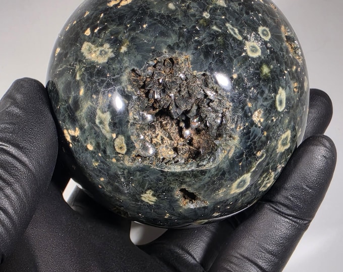 67mm Druzy Ocean Jasper Sphere