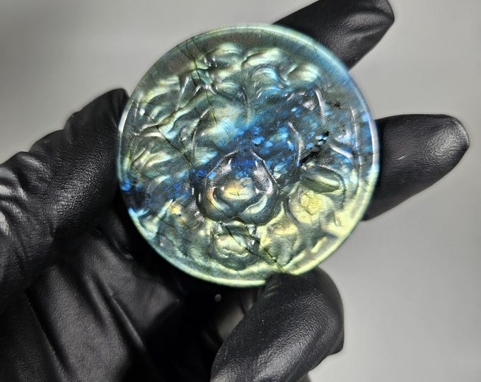 Labradorite Lion Carving
