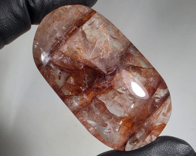 Fire Quartz Palm Stone