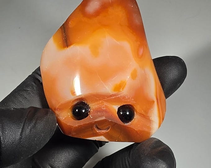 Carnelian Pet Rock Carving