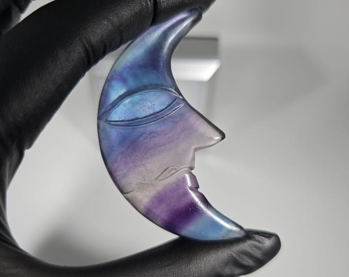 Fluorite Moon Carving