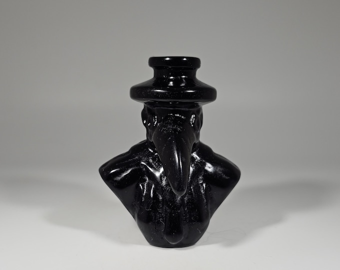 Obsidian Plague Doctor Carving