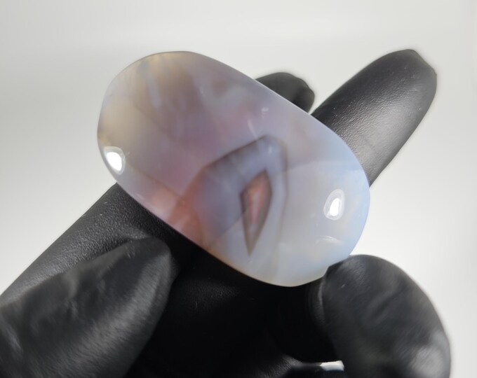 Banded Purple Agate Palm Stone