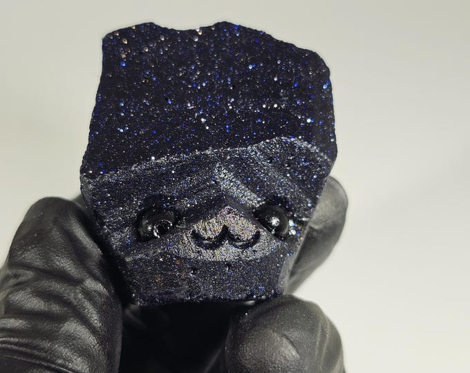 Blue Sandstone Pet Rock Carving