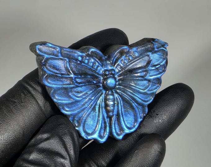Labradorite Butterfly Carving