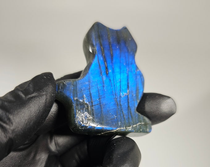 Labradorite Cat Carving