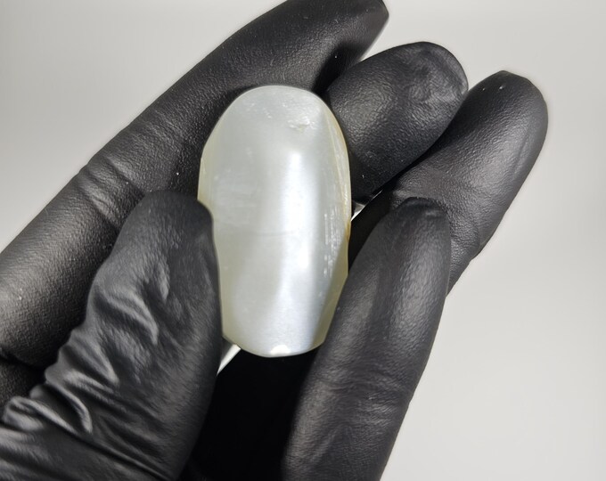 Small Green Sage Moonstone Palm Stone