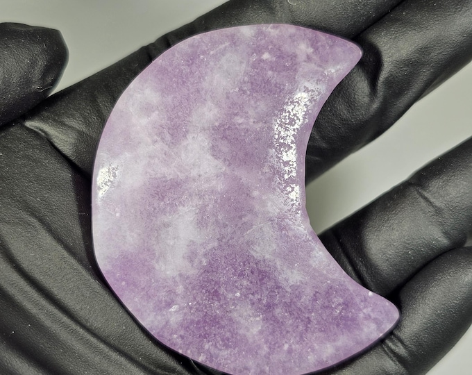Lepidolite Moon Palm Stone