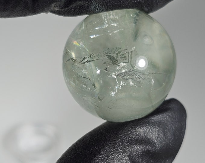 22mm Prasiolite Sphere Green Amethyst