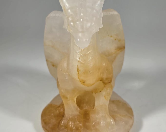 Golden Healer Dragon Carving