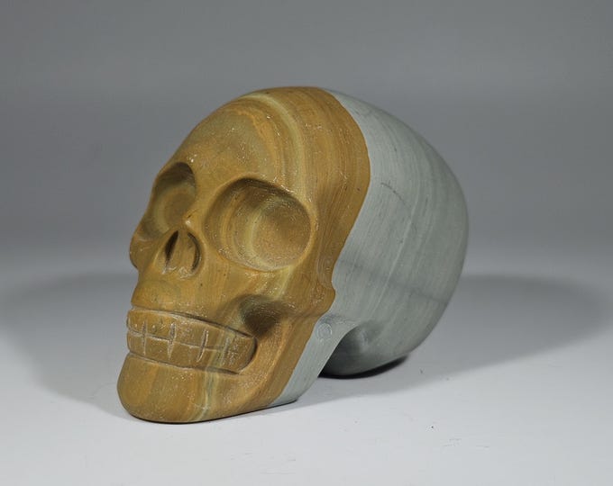 2.4" Polychrome Jasper Skull Carving