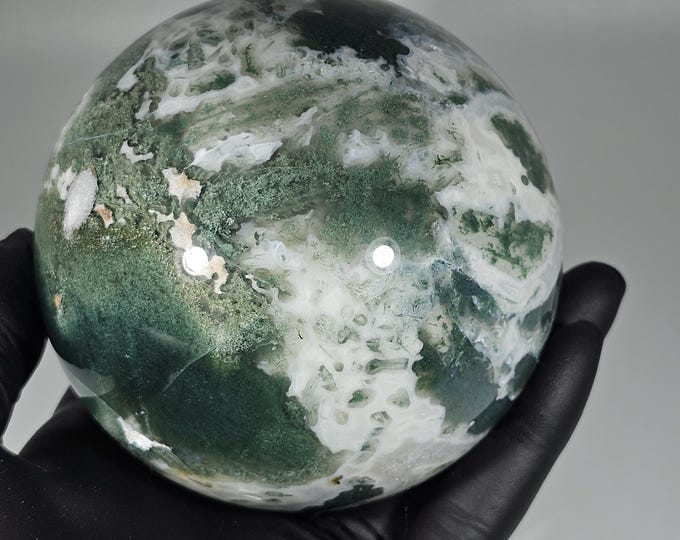 86mm Moss Agate Sphere