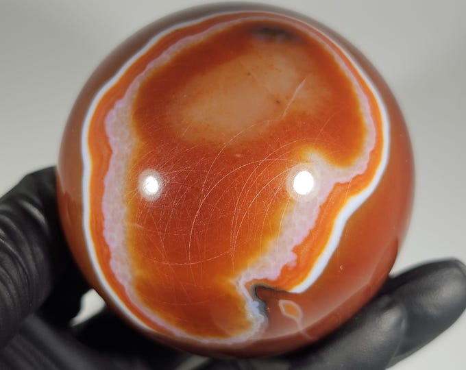 62mm Banded Carnelian Sphere