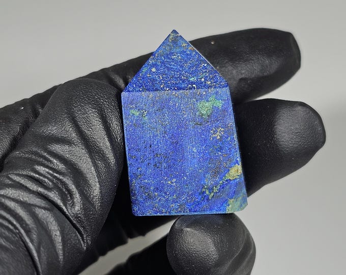 Azurite with Malachite Tower