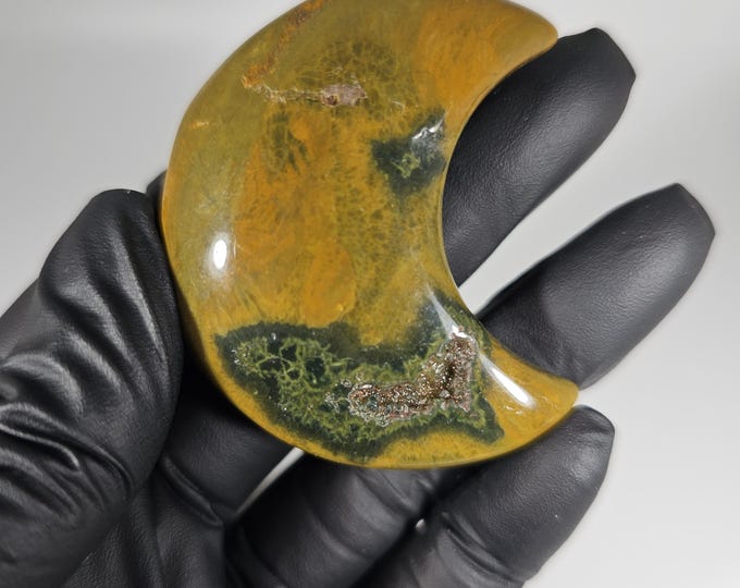 Ocean Jasper Moon Palm Stone