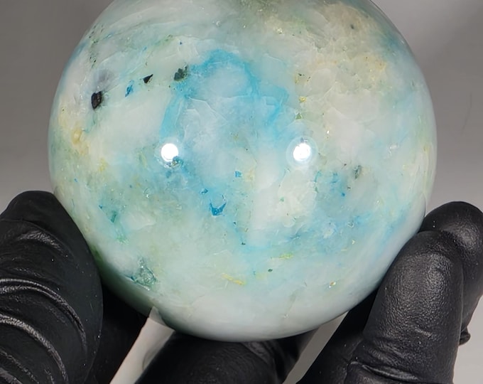 61mm Phoenix Stone Sphere Chrysocolla in Quartz