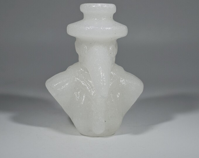 White Jade Plague Doctor Carving