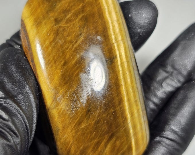 Tigerseye Palm Stone