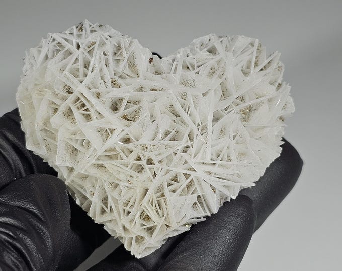 Angel Wing Calcite Heart Carving