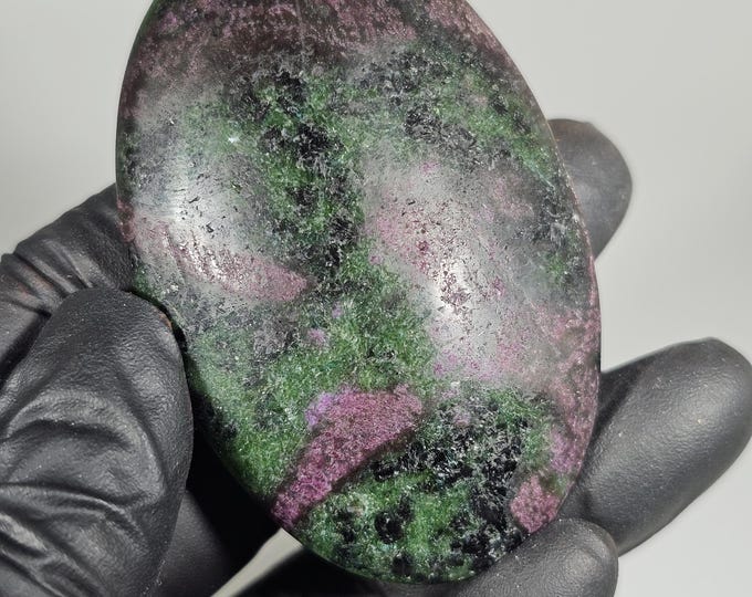 Ruby in Zoisite Palm Stone