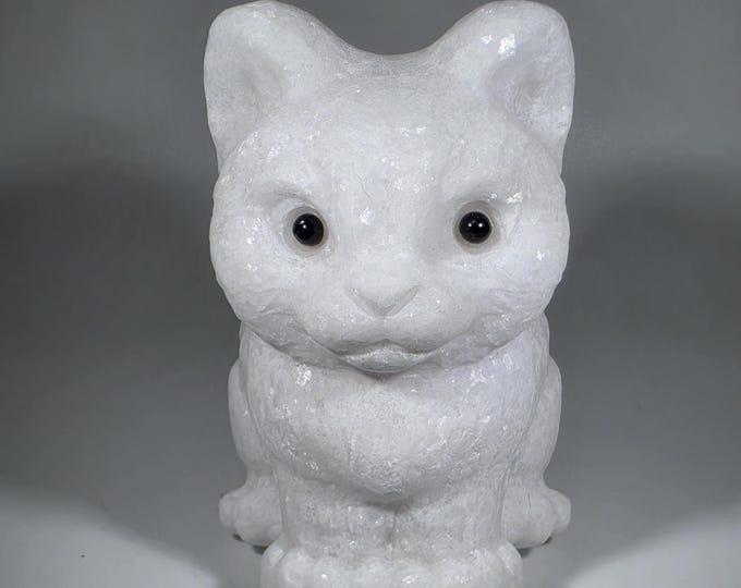 White Jade Cat Carving