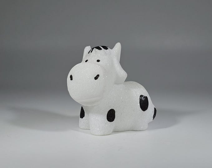 White Jade Cow Carving *Imperfect