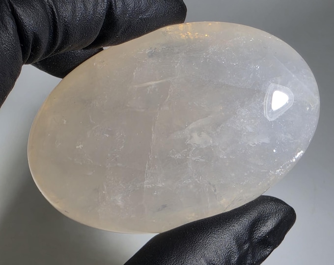 Blue Rose Quartz Palm Stone