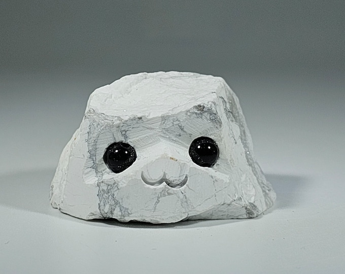 Howlite Pet Rock Carving