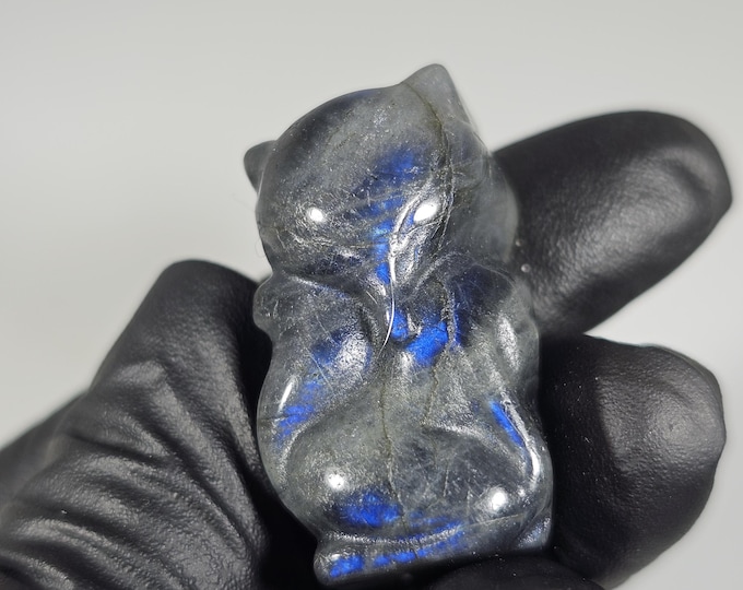 Labradorite Fox Carving