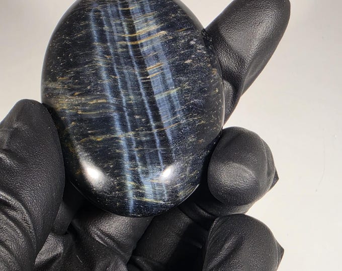 Blue Tigerseye Palm Stone