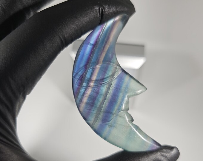Fluorite Moon Carving