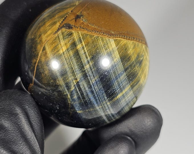 33mm Blue and Yellow Tigerseye Sphere