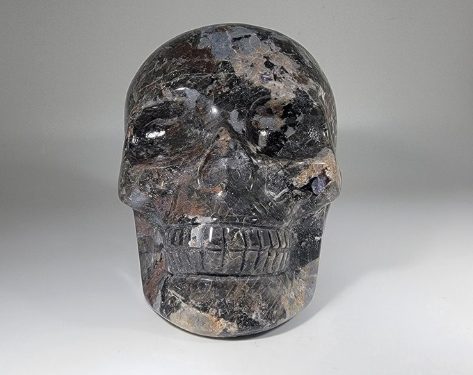 Large Que Sera Skull Carving Llanite