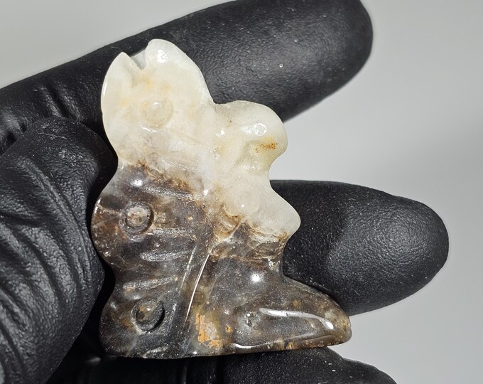 Mini Caribbean Calcite Fairy Carving