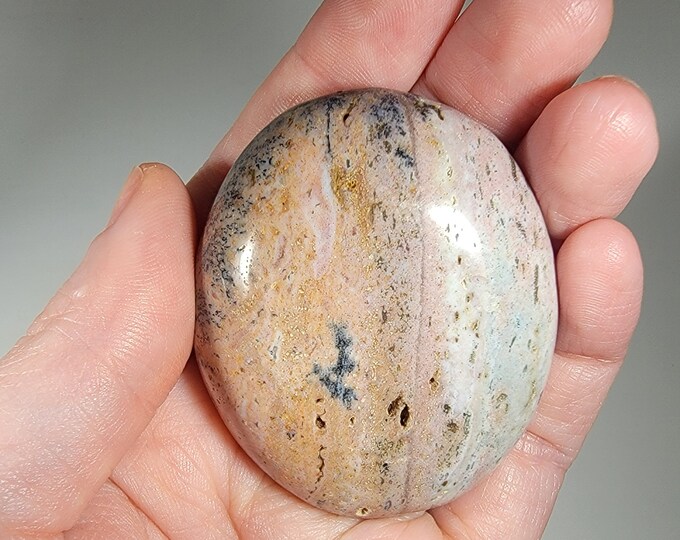 Colorful Ocean Jasper Palm Stone