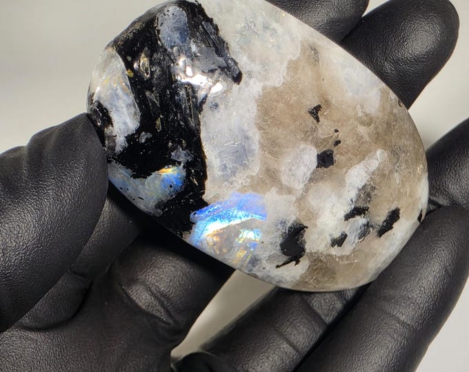 Rainbow Moonstone Palm Stone