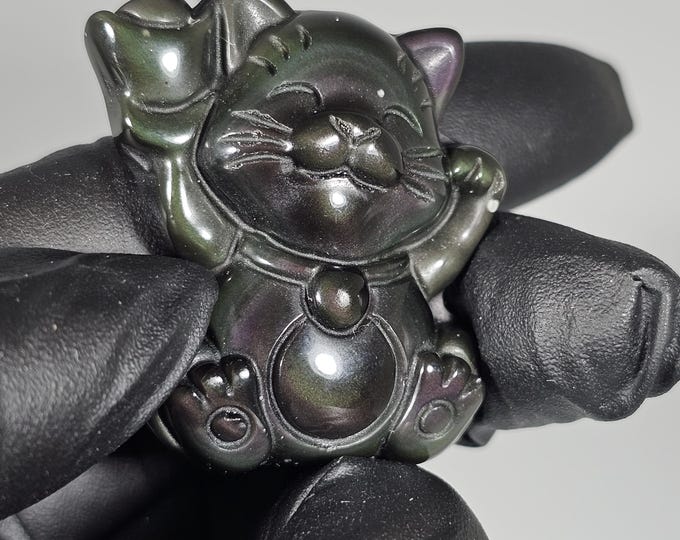 Rainbow Obsidian Cat