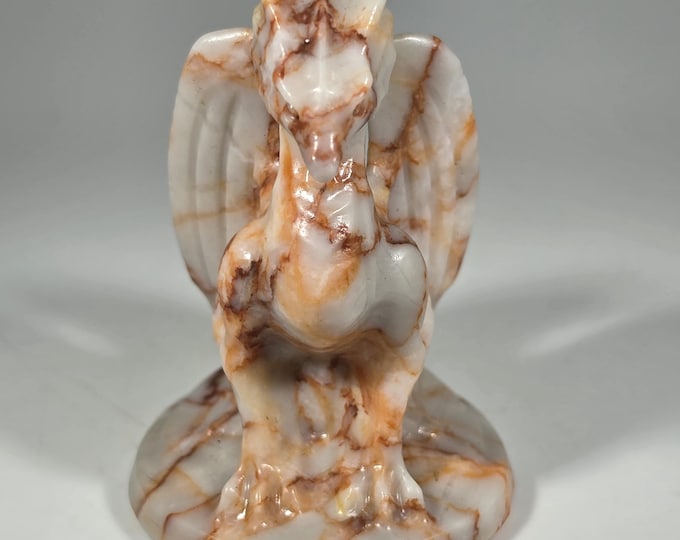 Red Vein Jasper Dragon Carving