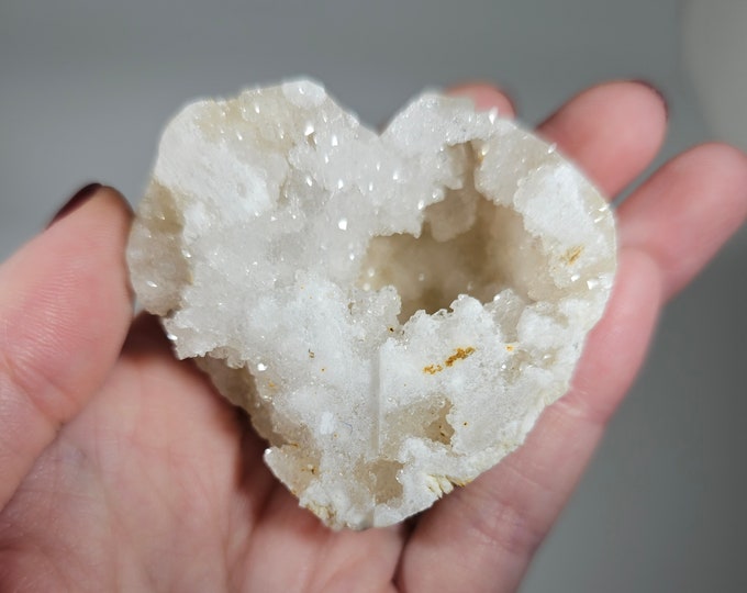 Druzy Quartz Geode Heart