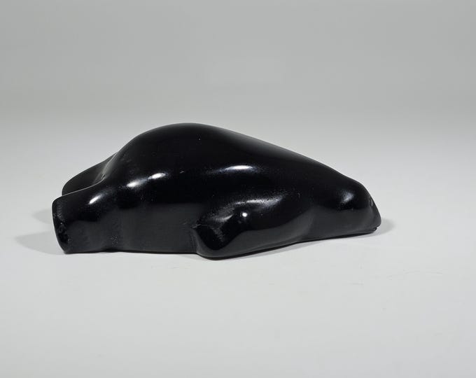 Obsidian Sleeping Bear Carving 2.2" Long