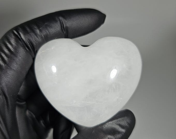 Clear Quartz Heart Carving