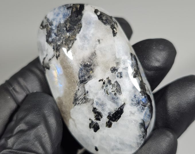 Rainbow Moonstone Palm Stone