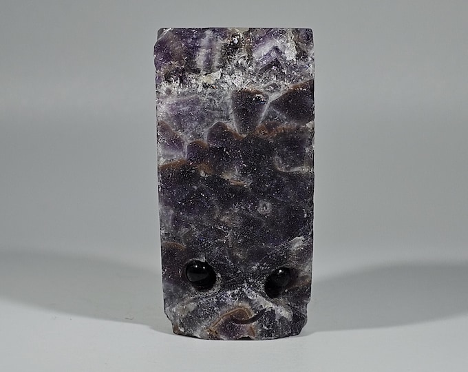 Dream Amethyst Pet Rock Carving